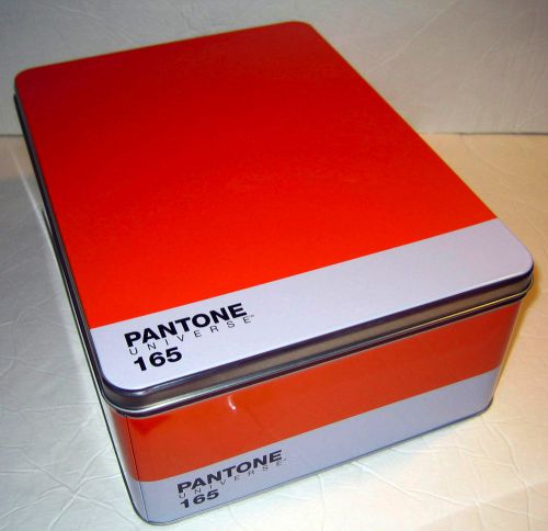 Seletti PANTONE 165 Designer Metal Storage Box Vitamin C Orange ~11.8x7.5 *NEW*