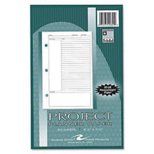 Roaring Spring Project Planner Paper 8 1/2 x 5 1/2 White 80 Sheets 20820 USA