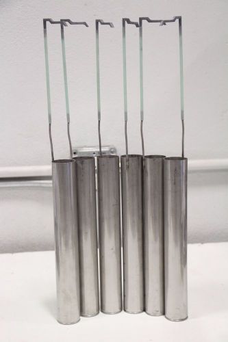 Lot of (6) Stainless Laboratory Pipette UltraSonic Non-Conductive Clearer Basket