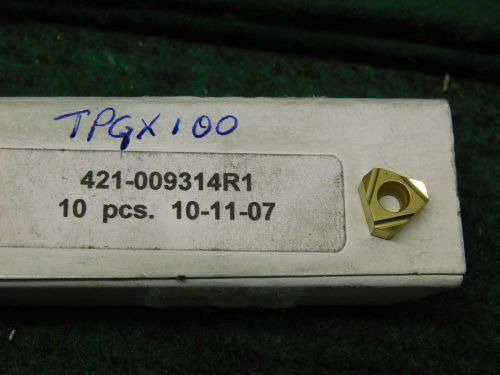 3 TPGX 100 Carbide Chamferring Inserts