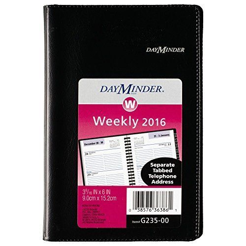 DayMinder Weekly Pocket Refillable Appointment Book 2016, Wire Bound, 3.75 x 6
