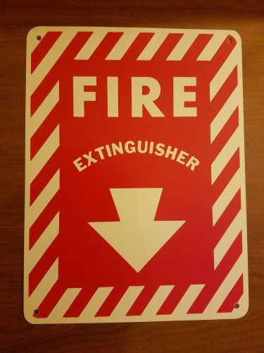 FIRE EXTINGUISHER METAL SIGN WITH HOLES 9X12 arrow down  NEW FREE SHIPPING!!!
