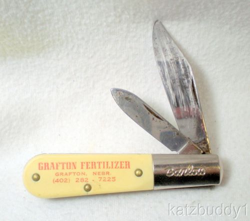 Vintage Grafton Nebraska Fertilizer Barlow Advertising Pocket Knife