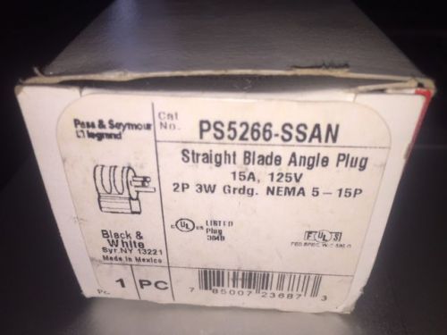 Guaranteed new pass &amp; seymour straight blade angle plug ps5266-ssan for sale