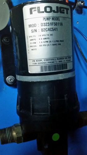 FLOJET Xylem D3231B5011A Duplex II Pump Model 24VDC 4.0A 1.6GPM 60PSI 13I34118