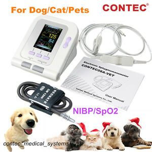 Digital Veterinary Blood Pressure Monitor 6cm NIBP Cuff+SpO2 Probe,Dog/Cat/Pets