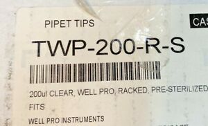 Well Pro Pipette Tips 200 uL - TWP-200-R-S -- 1x rack of 96 tips