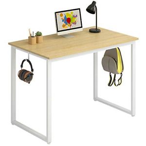 JSB Simple Computer Desk with Display Stand Modern Industrial Work Table Laptop