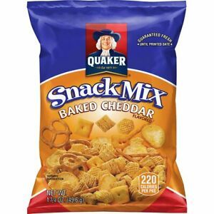 Quaker Baked Cheddar Snack Mix, 1.75 Ounce Pack of 40, Packaging May Vary