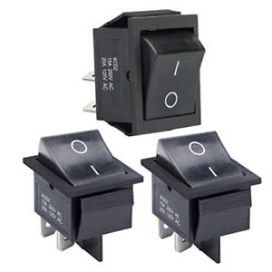 APIELE 3Pcs 2 Position Rocker Toggle Switch ON/Off AC 125V/20A 250V/16A for Boat