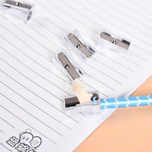Pencil Sharpener Bevelled Practical Stationery Single Hole Aluminum Alloy Jf