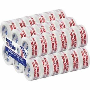 Tape Logic Pre-Printed Carton Sealing Tape&#034;Packing List Enclosed&#034; 2.2 Mil 2&#034; ...