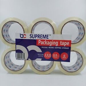 NEW b &amp; c Pack Heavy Duty Packaging Tape, Clear Packing Tape 6 pack