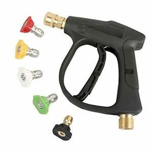 Sooprinse High Pressure Washer Gun,3000 PSI Max with 5 Color Quick Connect Nozzl