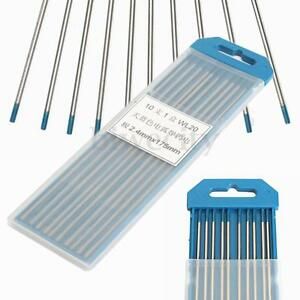 10x TIG Welding Tungsten Electrode 3/32&#034; x 7&#034; WL20 Blue 2% Lanthanated