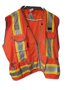 Radians SV55-2ZOD-5X Cl2  Heavy Woven Engineer Safety Vest 3m land surveying