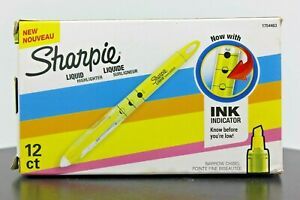 Sharpie Liquid Highlighter, Narrow Chisel Tip, Fluorescent Yellow, Ink Indicator