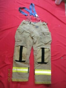 MFG 2011 Morning Pride 38 X 34 Fire Fighter Turnout PANTS BUNKER GEAR SUSPENDERS