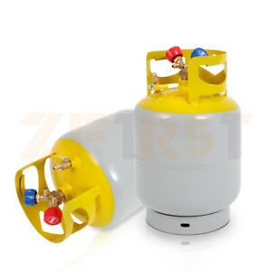 Refrigerant  tank With Float Switch Y Valve &amp; Safety Valve 30LB Pound