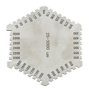 1X(High Precision Stainless Steel Hexagon Wet Film Comb Instrument Stainless