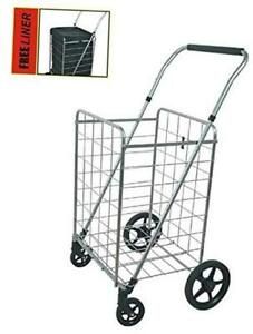 Jumbo Grocery Utility Shopping Carts, Easy to Put On Wheels, Heavy Duty