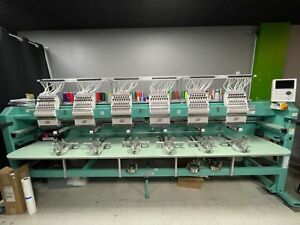 Tajima TFMXC1506 15 Needle 6 Head Stretch Embroidery Machine