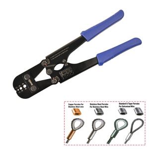 IWISS Wire Rope Crimping Tool for Aluminum Oval Sleeves,Stop Sleeves,Crimp Loop