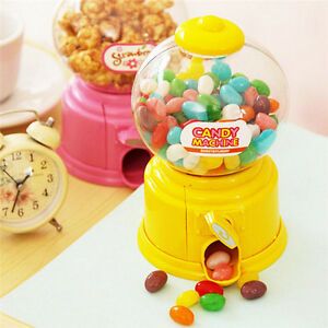 Sweets Mini Candy Machine Bubble Gumball Dispenser Coin Bank Kids Toy Gift ZQ
