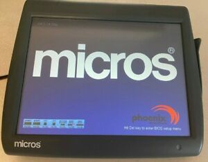 Micros Workstation 5A POS WS5A Terminal 400814-101 Touch Screen  W/Stand