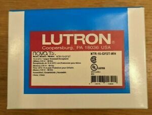 LUTRON Nova T NTR-15-GFST-WH Self Testing White Tamper Resistant Receptacle