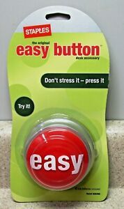 NEW STAPLES EASY BUTTON WITH BATTERIES