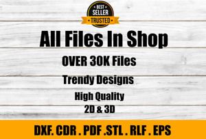 All Files In Shop OVER 30K Files 2D &amp; 3D Trendy Designs High Quality DXF CDR EPS