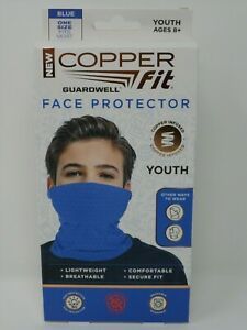 New Copper Fit Guardwell Face Protector Blue Youth One Size
