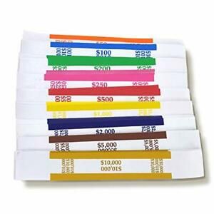 Currency Straps €“450 Assorted Bill Wrappers Money Bands to Organize Bills A...