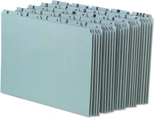 Tab Recycled Gray Pressboard File Guides Letter Office School Supplies Set of