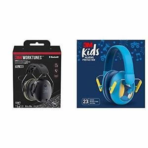 3M WorkTunes Connect Hearing Protection &amp; 3M Kids Hearing Protection Plus Blue