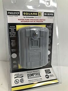 Square D 30 - 50 PSI Pressure Switch FSG2J21CP Pumptrol Well Pump Grey Cover FS!