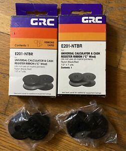 GRC Universal Calculator &amp; Cash Register Ribbon E201-NTBR Blk/Red 1/2&#034;x6yds NIB