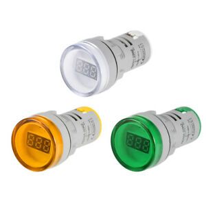 Panel Meter 0-99Hz LED Frequency Tester Indicator Light Yellow Green White 3Pcs