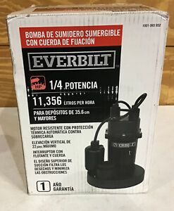 Everbilt 1/4 HP Submersible Sump Pump with Tether D6