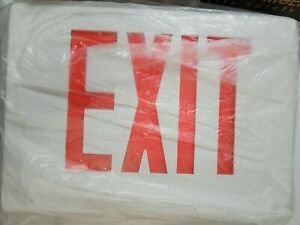 NEW HUBBELL PRESCOLITE XD2GACW COMPASS DIECAST EXIT SIGN TWIN FACE RED LED
