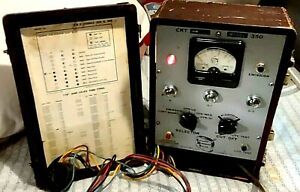 Vintage B&amp;K Cathode Rejuvenator Tester CRT-350 instructions, adaptor Works GUC