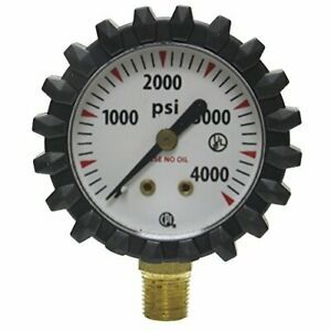 Uniweld G56D 1-1/2-Inch 4000 PSI Oxygen Replacement Contents Gauge with Prote...