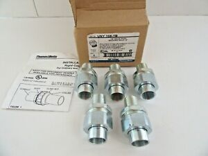 (Lot of 5) UNY 105-TB 1/2 Inch T&amp;B UNY Galvanized Steel Male Union Thomas Betts