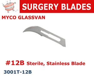 Dental Surgical Blades Myco GLASSVAN #12B Sterile, Stainless Blade, 3001T-12B