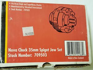 Nova Chuck 35mm Spigot Jaw Set  #709503 NOS Unused