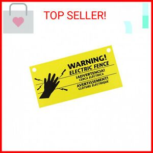 Zareba 680828 WS3 3-Pack Electric Fence Warning Signs, 3
