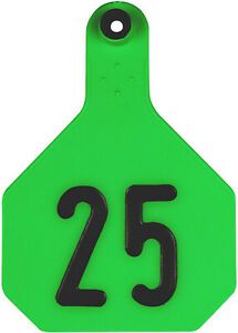 YTex 4 Star Large Green Cattle Ear Tags Numbered 176-200