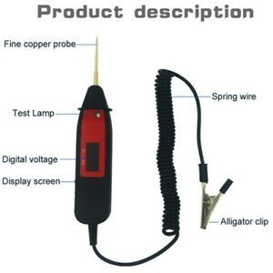 Tool Car Voltage Digital Tester LCD Display With LED Lamp Kit Tracker Universal