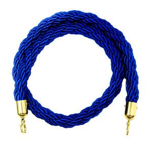 Rope Barriers - Heavy Duty Crowd Control Stanchions 3m Blue